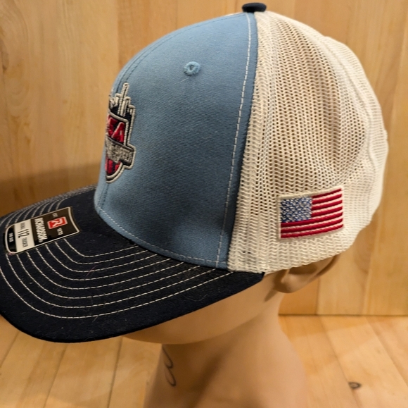 Blue and Navy Trucker Hat - Picture 5 of 8